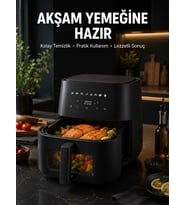 Dokunmatik Ekranlı Air Fryer Sağlıklı Yağsız Pişirme Cihazı