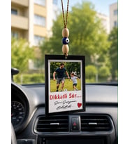 Kişiye Özel Fotoğraflı Ahşap Araç Süsü ( 4 )