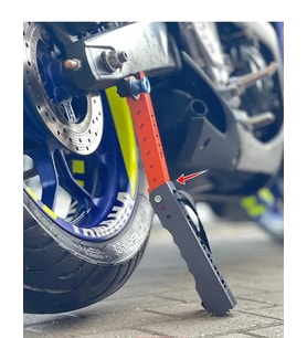 Motosiklet Taşınabilir İttir Maşa Krikosu Motor Lifti Teker Döndürme Zincir Yağlama Aracı_Supermoto (Siyah)
