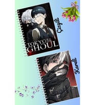Tokyo ghoul defter seti 2 adet A4 boyutu 21*30 çizgili + kareli 60 syf
