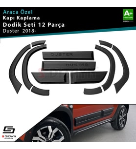 S-Dizayn Dacia Duster 2 Kapı Koruma ve Çamurluk Kaplaması Dodik Seti 2018 Üzeri A+ Kalite