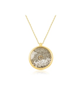 Gümüş Gold Esmaül Hüsna Kadın Kolye CSR2182637