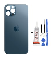 İphone 12 Pro Arka Kapak Cam +Yapıştırıcı B700 + Tamir Seti (Mavi)