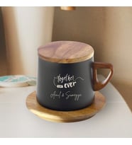 Siyah Çelik Termos Bardak 250 ml Kapasiteli " Together Forever" Kazımalı Termos Kişiye Özel Hediye