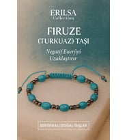 Sertifikalı Firuze Turkuaz Taşı Bileklik - Doğal Şifa ve Denge Enerjisi (Çok Renkli)