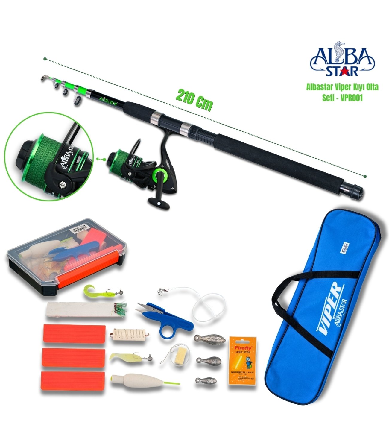 Albastar Viper Kıyı Olta Seti - VPR001