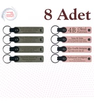 Kül Gri & Yavru Ağzı, 8’li Set, Kişisel Mesajlı Hediyelik, İngilizce Öğretmeninden Karne Sürprizi