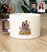 Kişiye Özel Karikatürlü Orta Dünya Sevgililer Lüks Fincan Sevgililer Günü Hediyesi