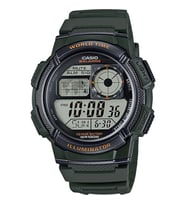 Casio AE-1000W-3AVDF Quartz Silikon Yeşil 10 ATM 44 mm Erkek Kol Saati