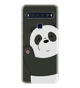 TCL 10L 10 Plus 10SE 20E 20SE 30SE L7 Kılıf Desemli Silikon Hello Panda 1709