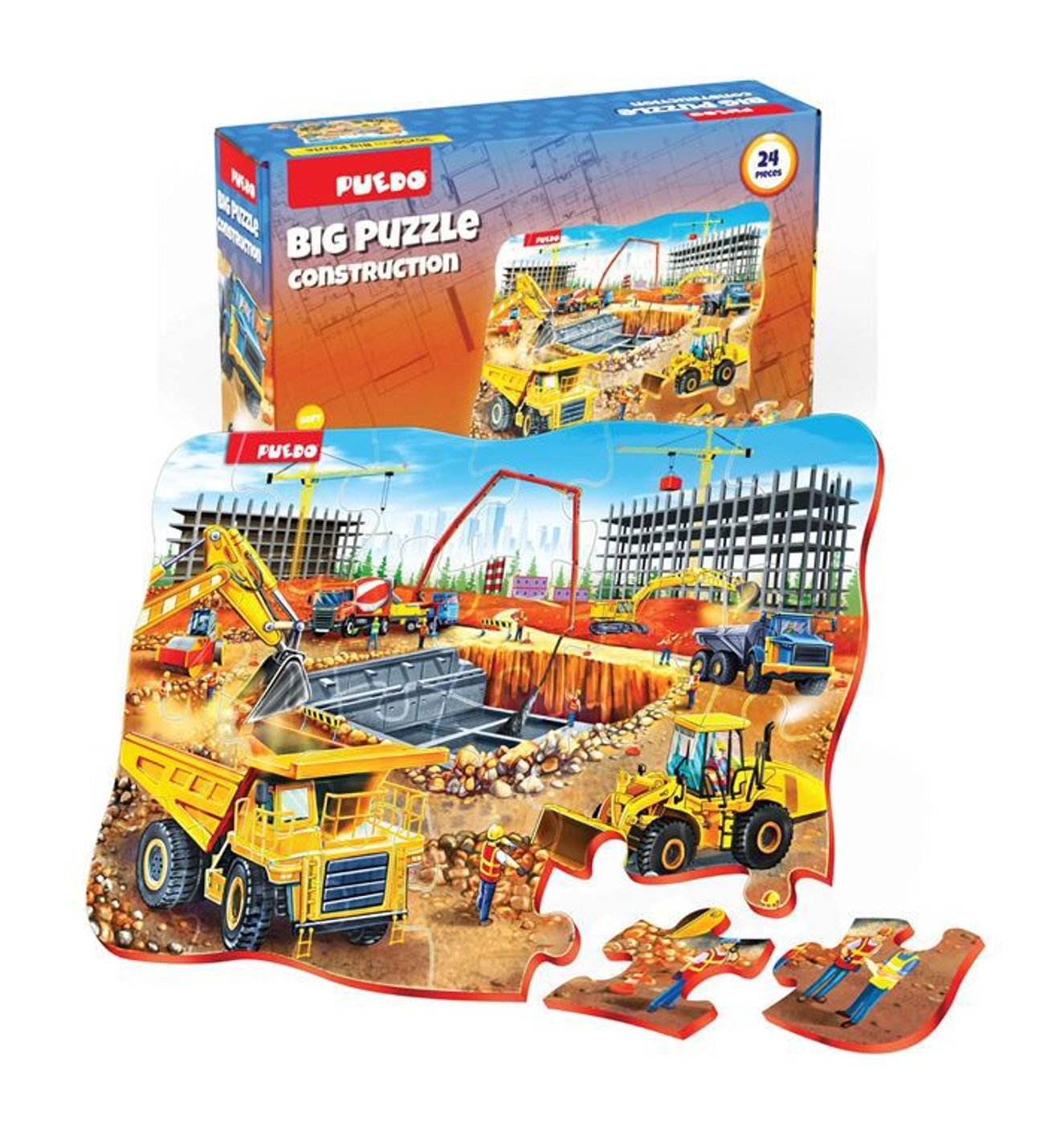 Puedo Big Puzzle - Construction (24 Parça)