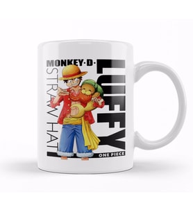 Monkey D Luffy Straw Hat Kungfu Seal Kupa Bardak Porselen