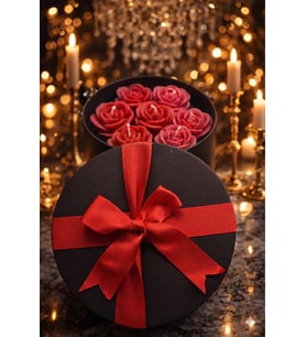 Mumelia Candles Kırmızı Asalet - Doğal Soya Mum Buketi