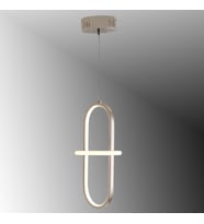 TT006-1-FSR TT Aydınlatma Minyon Modeli Tekli  Fransız Sarı Kaplama Led Avize (Çok Renkli)