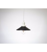 RİOLİGHT RETRO TEKLİ METAL SARKIT AVİZE ŞAPKA ÇAPI: 22CM (Siyah)