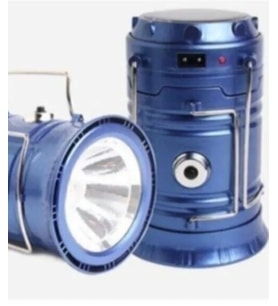 LED LAMBA SARJLI GÜNEŞ ENERJİLİ (Mavi)
