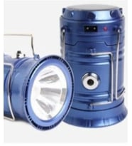 LED LAMBA SARJLI GÜNEŞ ENERJİLİ (Mavi)