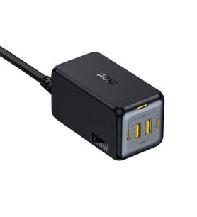 Aohi Magcube 4 Portlu Masaüstü USB Şarj İstasyonu, GaN+ 120W Hızlı Şarj Cihazı, Siyah