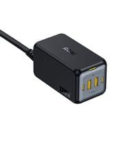 Aohi Magcube 4 Portlu Masaüstü USB Şarj İstasyonu, GaN+ 120W Hızlı Şarj Cihazı, Siyah
