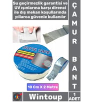 #Bant Nem Su Geçirmez İzolasyon Tamir Mastik Esnek Ultra Güçlü Yapışkan Çamur Bandı 2 Metre X 10 Cm