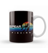 Vintage Spearfishing Retro Spearfisher Speargun Freediver Kupa Bardak Porselen