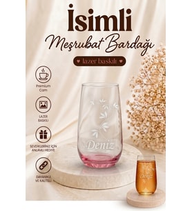 LAV Kişiselleştirilebilir Lal Cam Meşrubat Bardağı