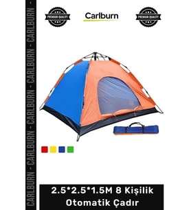 #Çadır Su Geçirmez Kamp Malzemesi Geniş Aile Tipi Dayanıklı 2.5*2.5*1.5M 8 Kişilik Çantalı Otomatik