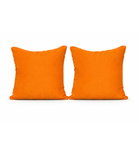 Faralya Life %70 Pamuk %30 Polyester Düz Turuncu 2 li Kırlent Kılıfı 45x45 cm – Dekoratif Koltuk Yastık Kılıfı Modern Salon Dekoru