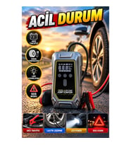 LED Aydınlatmalı Akü Takviye ve Hava Kompresörü – SOS Modlu Acil Durum Cihazı