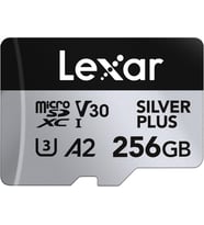 Lexar Silver Plus Micro Sd Kart 256 Gb, 205 Mb/S'Ye Kadar Okuma Hızı, 150 Mb/S Yazma Hızı, Sd Adaptö (Çok Renkli)