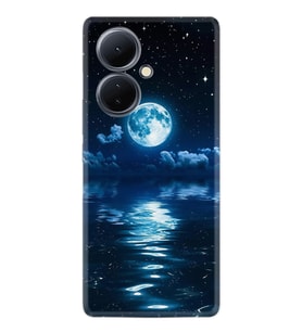 Vivo V29 Lite Kılıf Resimli Desenli Baskılı Silikon Night Moon 1133