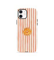 iPhone 11 Vorian Çift Katmanlı Kılıf Orange Slice Stripe