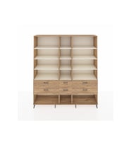Hyperion Dolap 12 Raflı 6 Çekmeceli  220x44x243 Çam-Aytaşı/Çam