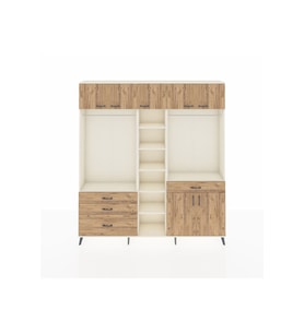 Arges Gardrop 11 Raflı 4 Çekmeceli 2 Askılı 220x30x243 Aytaşı-Çam