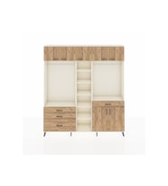 Arges Gardrop 11 Raflı 4 Çekmeceli 2 Askılı 220x30x243 Aytaşı-Çam