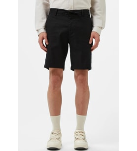 Lacoste Men's Regular Fit Black Bermuda Shorts Erkek Keten Pamuk Bermuda Şort Siyah
