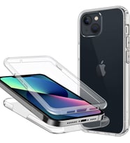 Apple iPhone 14 Kılıf 360 Şeffaf Ön Arka Korumalı Şeffaf Silikon