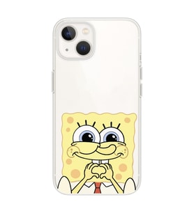 Iphone 14 Uyumlu Sunger Bob Tasarımlı Şeffaf Telefon Kılıfı