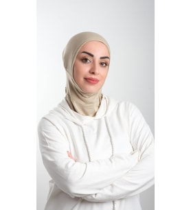 Bej Pratik Hazır Geçmeli Tesettür Bone Sandy Kumaş Spor Hijab 2113_12