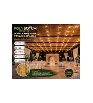 Premium Doğal Kamış Bahçe Çiti Hasır Gölgelik Balkon Teras Tavan Kaplama Gizlilik Perdesi Dekoratif Kamış Çit 150x400