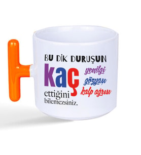 Bu Dik Duruşun Baskılı Kadınlar Günü Turuncu Kulplu T Kupa