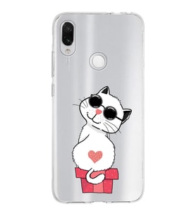 Xiaomi Redmi Note 7 Uyumlu Kapak Coolcat Tasarımlı Şeffaf Silikon Kılıf