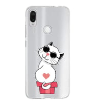 Xiaomi Redmi Note 7 Uyumlu Kapak Coolcat Tasarımlı Şeffaf Silikon Kılıf