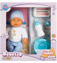 Sesli Bebelou Tuvalet Zamanı Bebek Seti 32 cm -Sunman