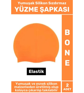 Özel Üretim Su Geçirmez Elastik Yüzücü Havuz Deniz Yüzme Şapkası Yumuşak Silikon Bone 2 Adet