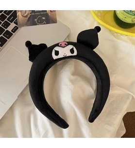 Sanrio Kuromi Tasarımlı Peluş Taç Siyah
