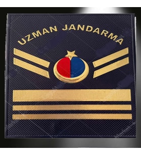 Uzman Jandarma 6 Kademeli Asayiş 3d Plastik TPU Rütbesi, Çift, 2025 Yeni Tip, Cırtlı (Çok Renkli)