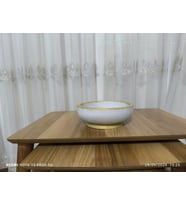 Çift taban altın desen beton saksı