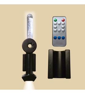 LEDX Çok Fonksiyonlu Duvar Apliği – Kumandalı, USB Şarjlı (Siyah)