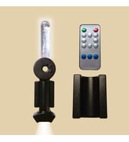 LEDX Çok Fonksiyonlu Duvar Apliği – Kumandalı, USB Şarjlı (Siyah)